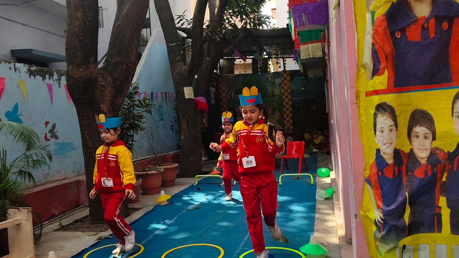 Students playing